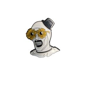 Terrified Art The Clown With Sunflower Glasses Enamel Pin Halloween Horror movie